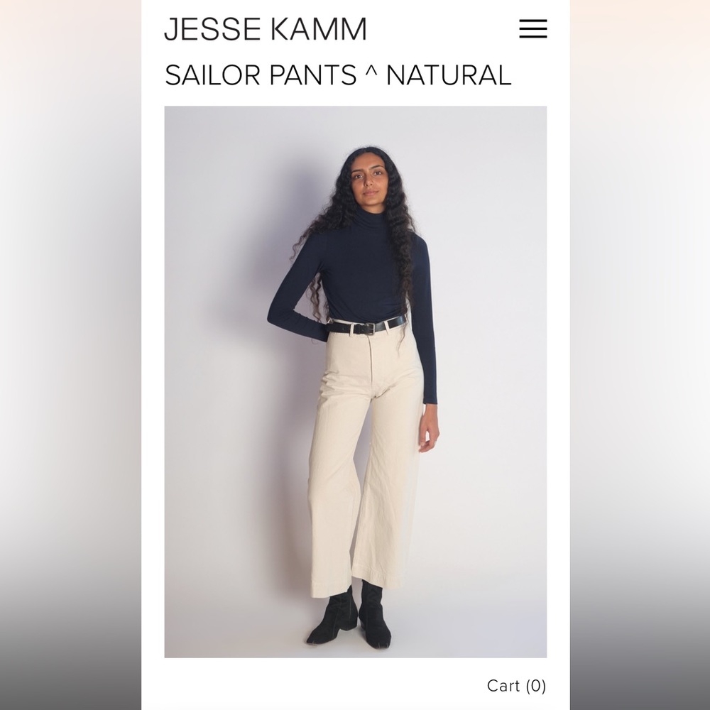 JESSE KAMM SAILOR PANTS SZ 4